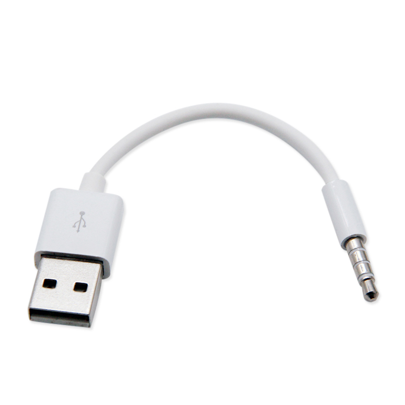 Cavo di ricarica MP3 Jack da 3,5 mm a USB 2.0 Adattatore Audio per trasferimento caricabatterie per sincronizzazione dati per iPod mescolare 3rd 4th 5th 6th 7th