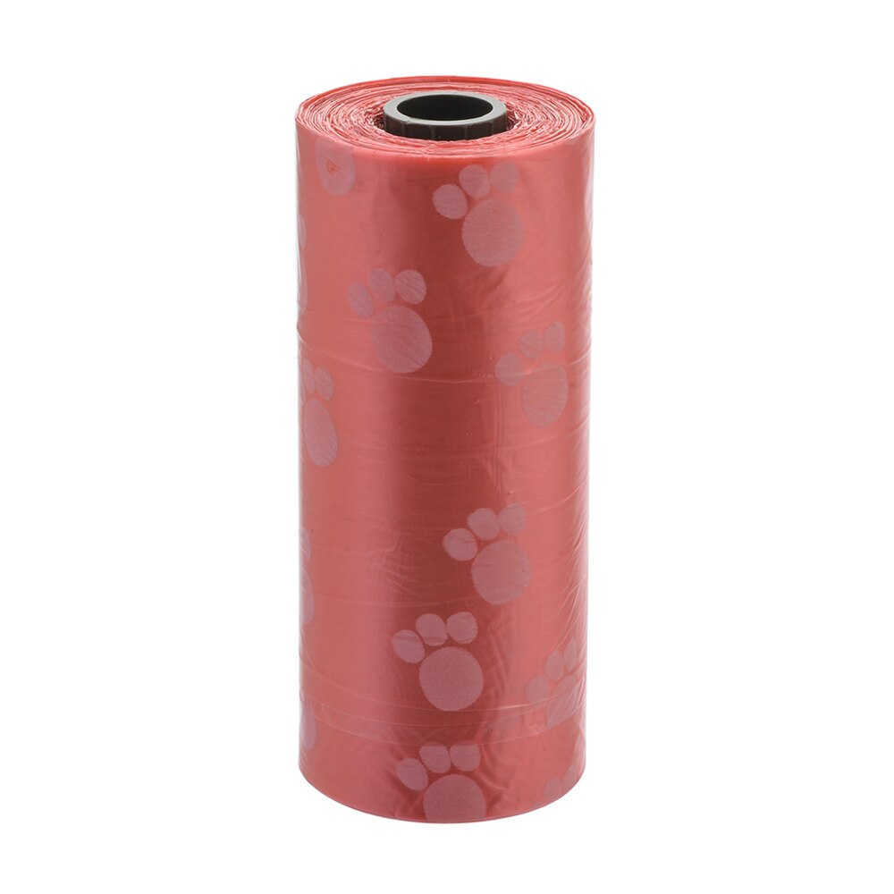 150 pièces dégradables animaux déchets merde sacs chien chat nettoyer recharge sac à ordures chien merde sac déchets sacs distributeur extérieur propre: red / 1 roll 15pcs