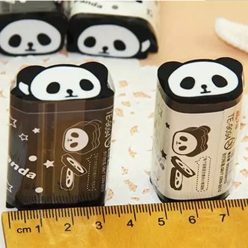 Djur panda suddgummi för skolbarn, kan skäras i bitar, klippbar penna suddgummi