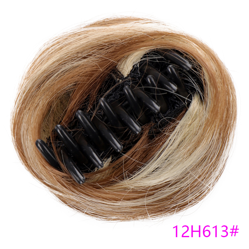 Women's Claw clip Hair Buns Synthetic Curly Chignon Ombre Claw Hair Messy Buns Updo claw Clip In Hairpiece For Women: 4/30HL