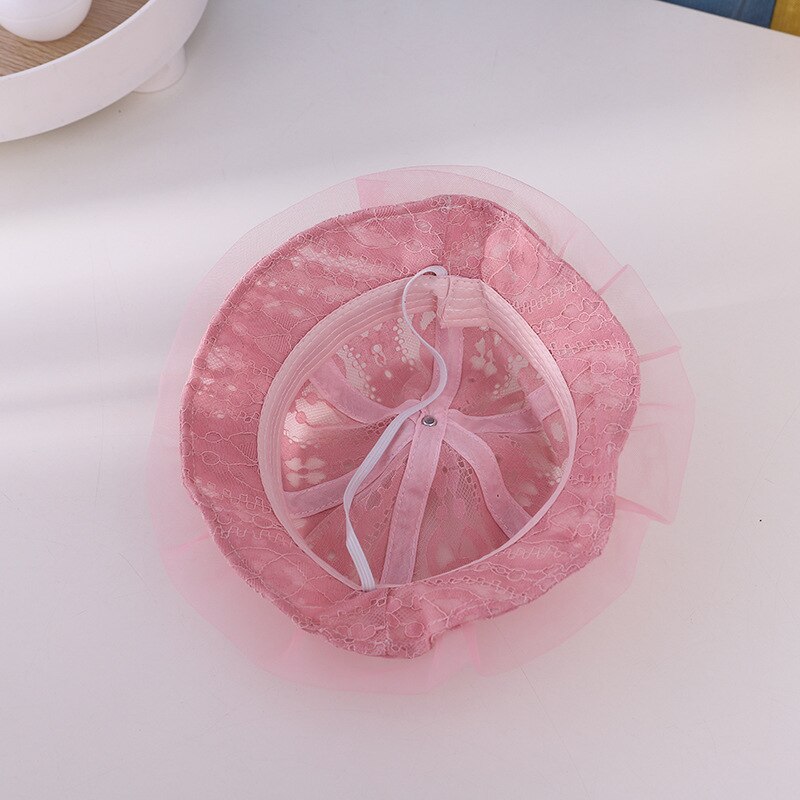 Verão menina bowknot laço pescador chapéu moda ao ar livre sombrinha princesa chapéu respirável