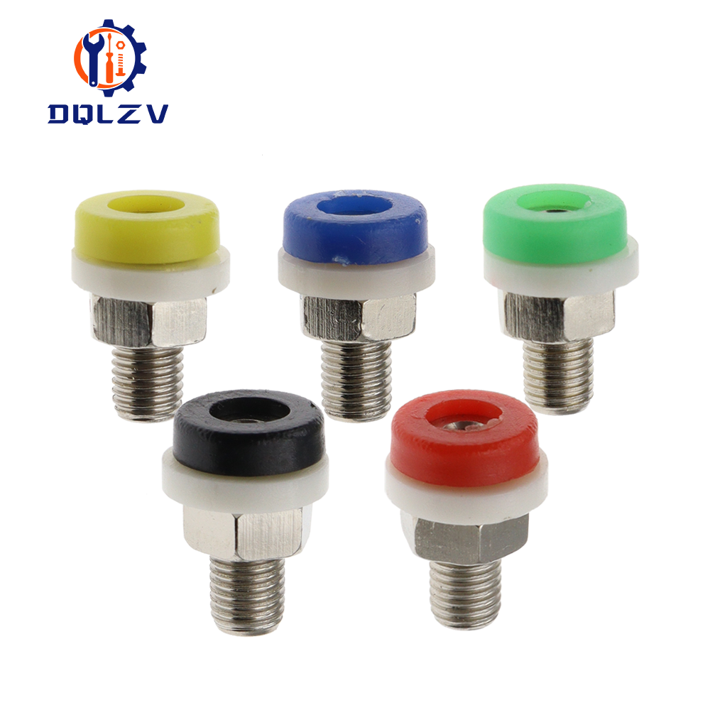 Conector Banana de latón de 2MM para conector de prueba de conector Banana, enchufe aislado, Terminal pequeño, cobre puro, rojo, negro y azul: Rosa / 5-9 Unids