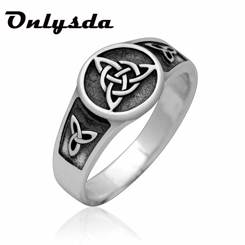 Viking rustfrit stål celtics knude ring mænd nordiske trinity vielsesringe dame band løfte smykker