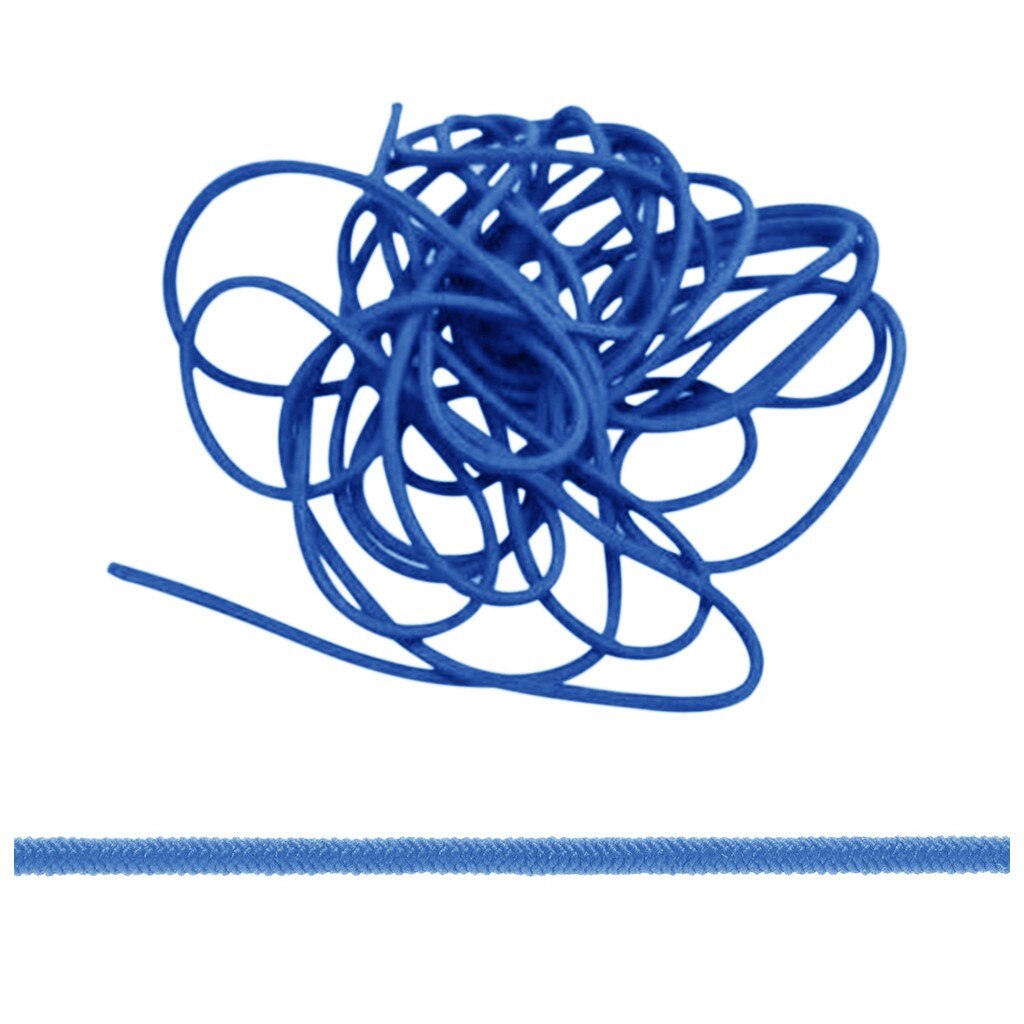 3mm THIN FINE ROUND ELASTIC STRETCH BUNGEE SHOCK CORD 11 COLOURS length 5/10M DIY Elastic Round Elastic Band Sewing accessories#: Blue / 5M