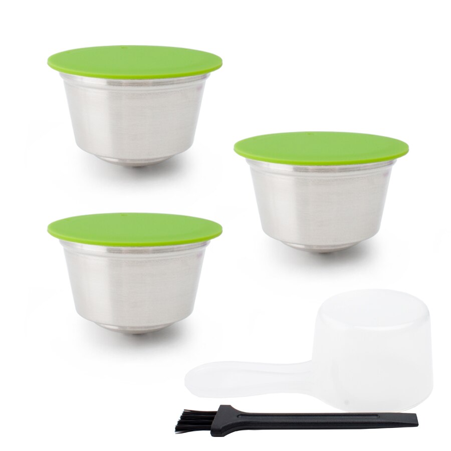 Tasse réutilisable réutilisable de Capsule de café d'acier inoxydable de goutteur de filtre de café adaptée à la Capsule de café de cafetière de Dolce Gusto: 3pod