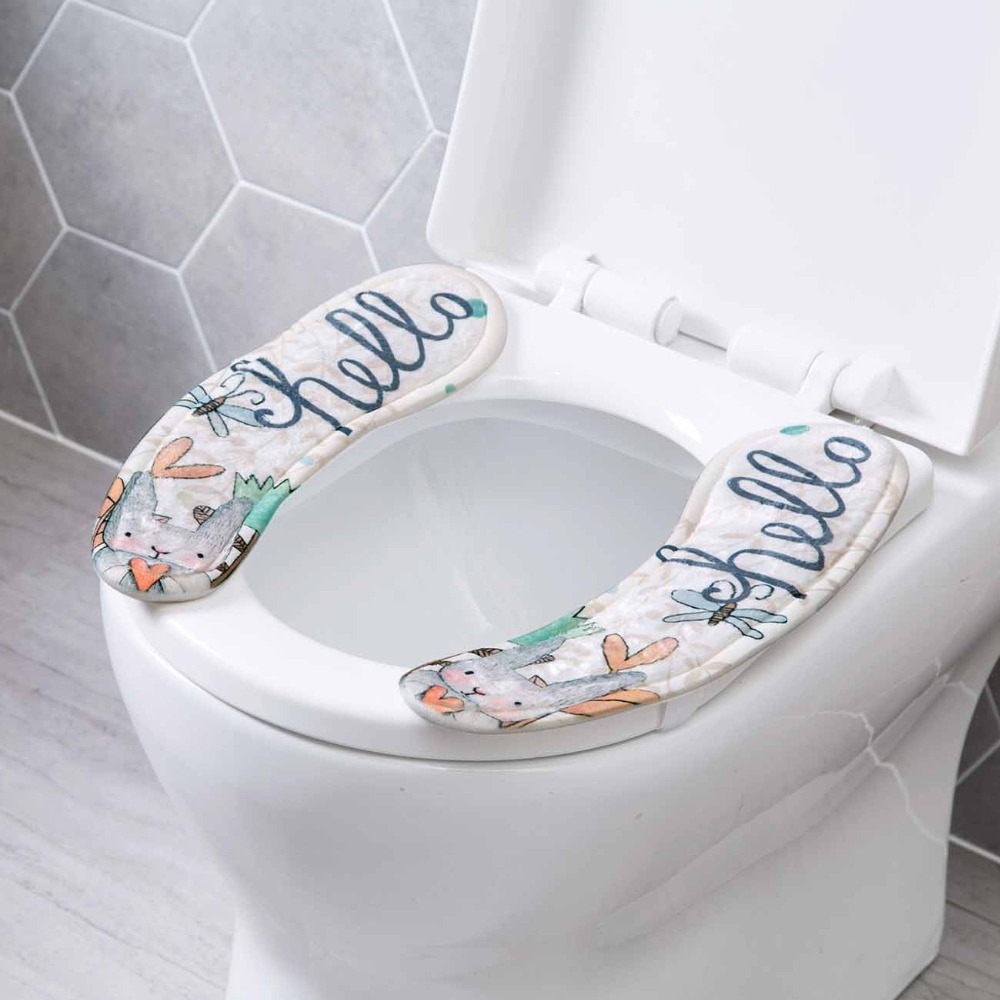 OTHERHOUSE Mooie Cartoon Soft Toilet Seat Cover Wasbare Deksel Deksel Gezondheid Stok Waterdicht Wc Mat Pad Badkamer Decoratie
