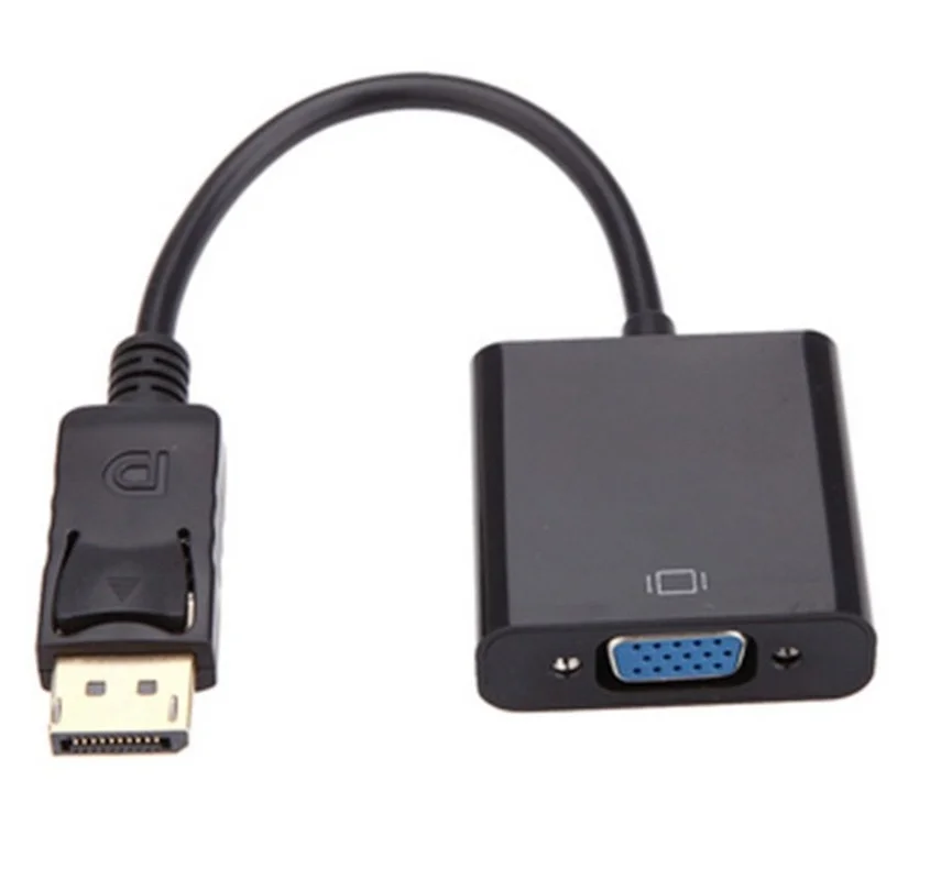 Displayport skjermport dp til vga adapterkabel hann til kvinnelig omformer for pc datamaskin laptop hdtv monitor projektor