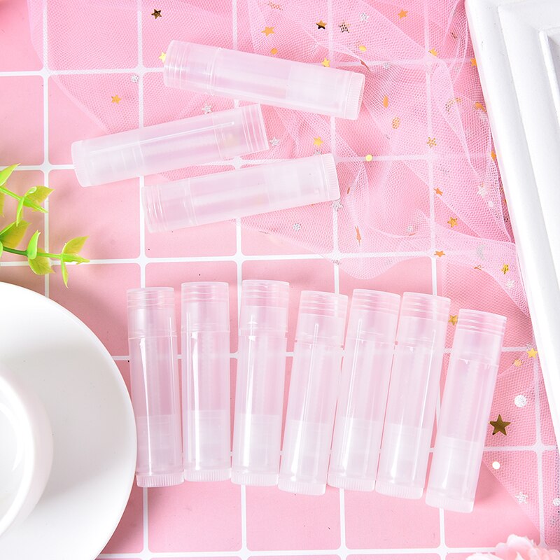 10 Stks/partij 5G Lipstick Buizen Snoep Kleuren Lip Tubes Containers Transparant Lege Plastic Lippenbalsem Buizen Lippenstift Case: TP