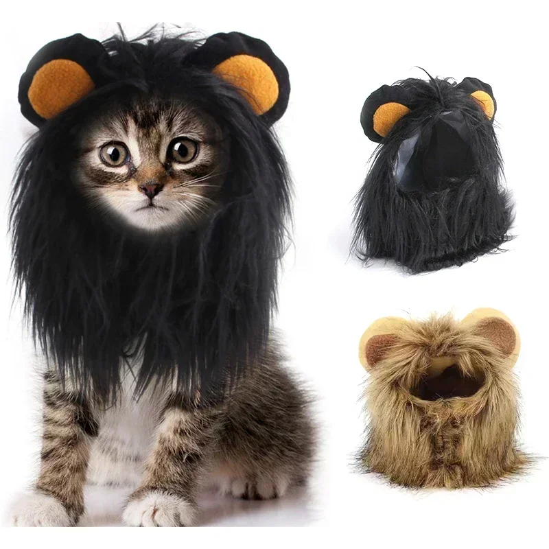 Kat kostuum schattige leeuw manen kat pruik hoed cosplay kleding cap aankleden puppy kitten halloween kerstfeest decoratie benodigdheden