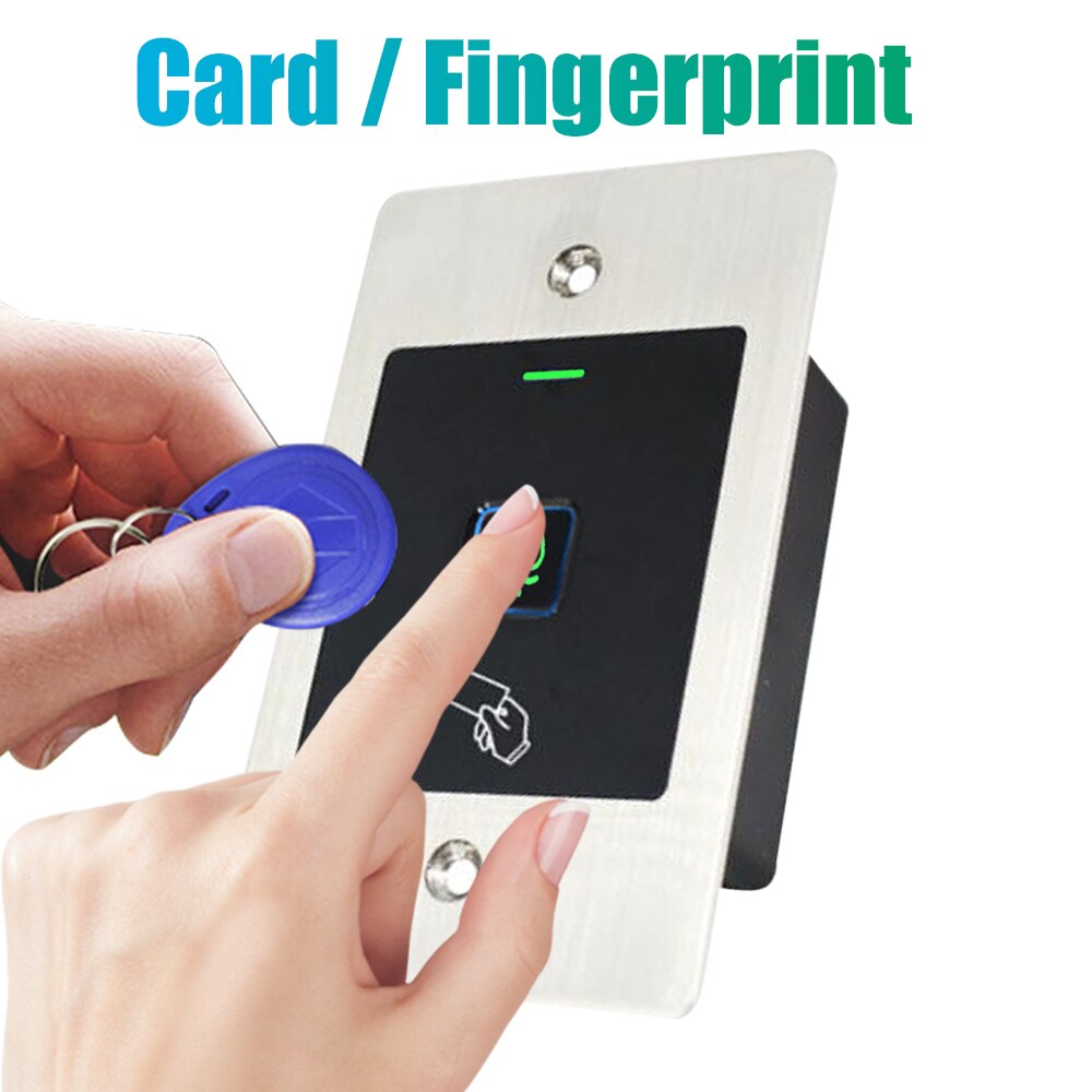 Waterproof Metal Embedded Access Control Machine 1000 User 125KHZ Induction Fingerprint Access Control System with WG 26 Output