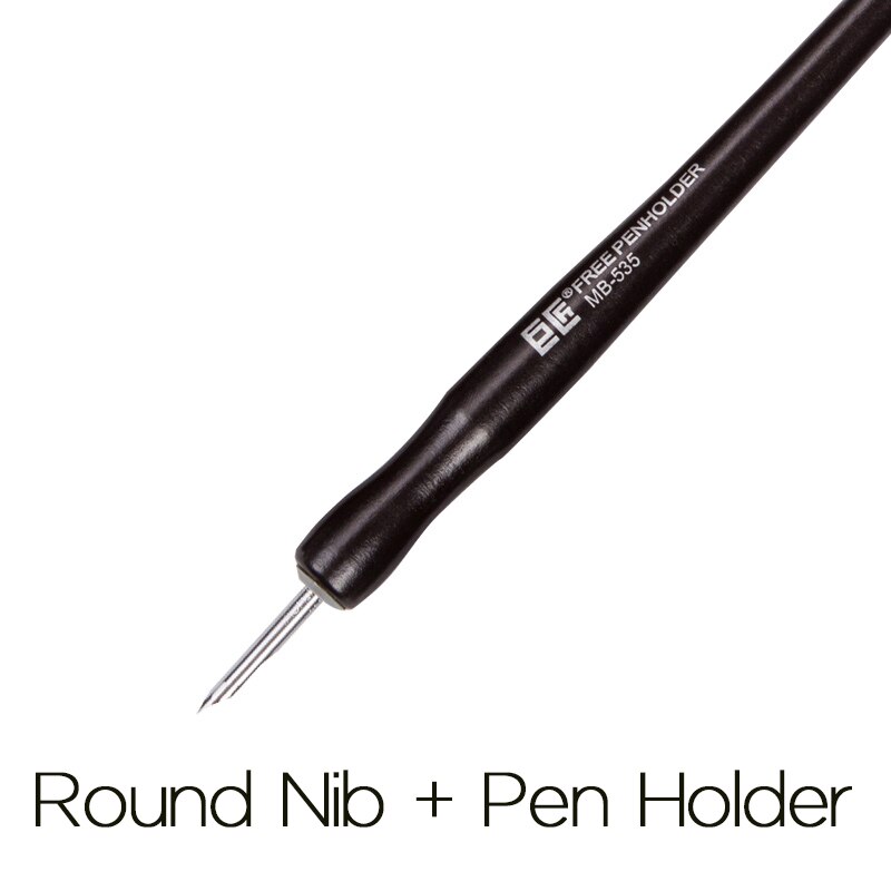 Japan Original Giant Nikko TACHIKAWA Manga G nib D nib Spoon Nib Round Nib Students line Drawing Pen Dip Pen elasticity: Round with  Holder