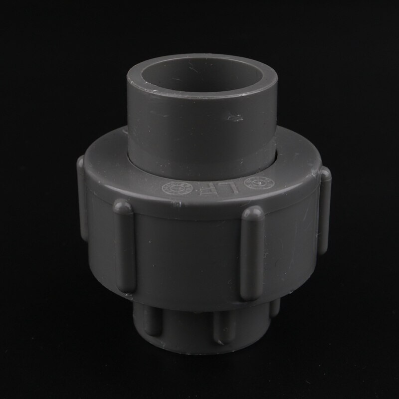 Inner Diameter 40Mm Union Connector Plastic Water Supply Pipe Fittings Water Pipe PVC Joints Easy Install Detachable: gray