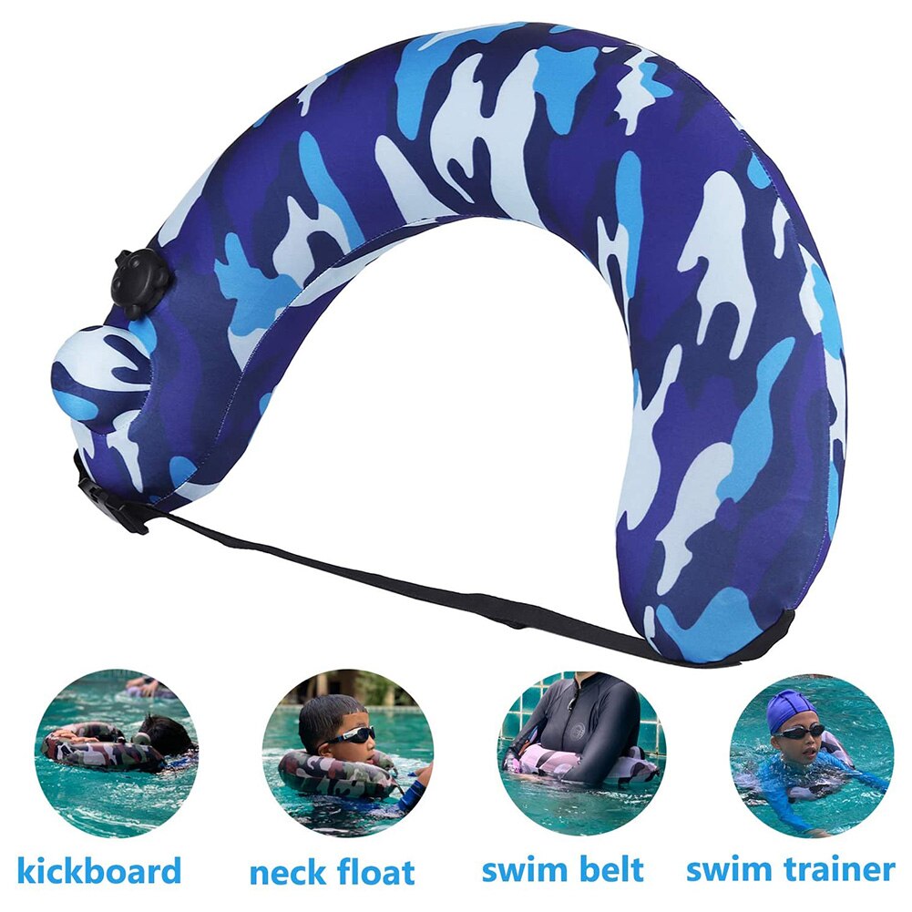 Draagbare Zwemmen Trainers Zwemmen Gordel Voor Volwassenen Opblaasbare Nekkussen Voor Vliegtuig Reizen Qw