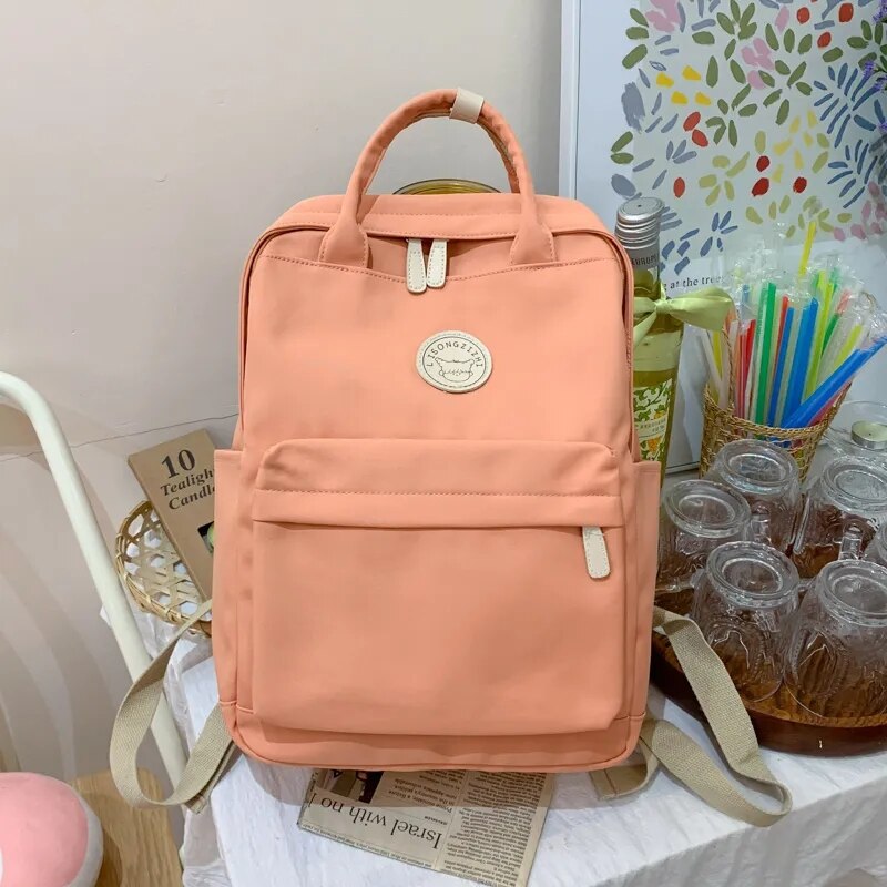 Cool Student Female Backpack Waterproof Cute Women School Bag Lady Laptop White Book Kawaii Girl College Backpack Travel: 4