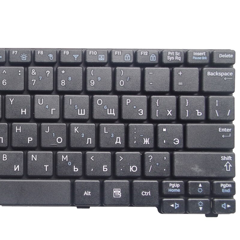 Gzeele venäläinen näppäimistö samsung  n150 plus  n143 n145 n148 n158 nb30 nb20 n102 n102s np -n145 kannettavalle tietokoneelle musta/valkoinen ru-asettelu