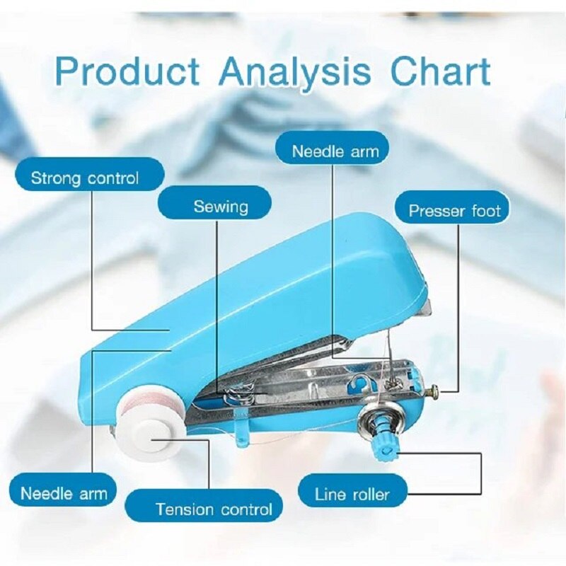 Portable Mini Manual Sewing Machine Travel Portable Sewing Tools Home Tailoring Machine Handy Needlework Tool Home Accessories
