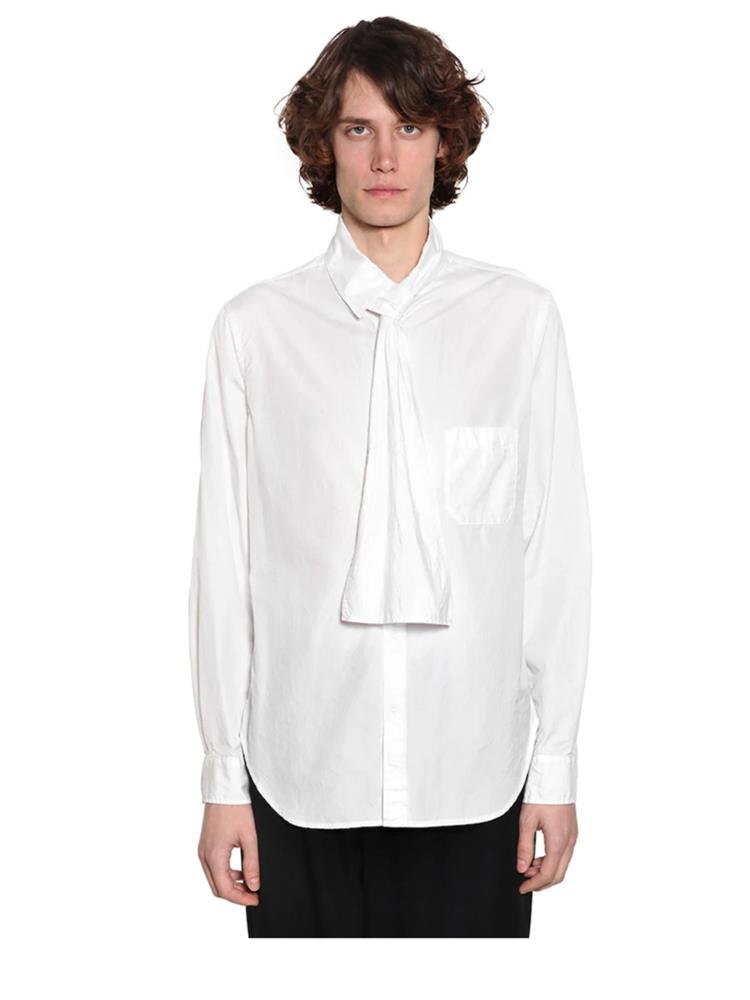 Xs -6xl ! miesten vaatteet gd hair stylist miesten solmio huivi kauluspaita plus kokoiset laulajaasut: Valkoinen / M