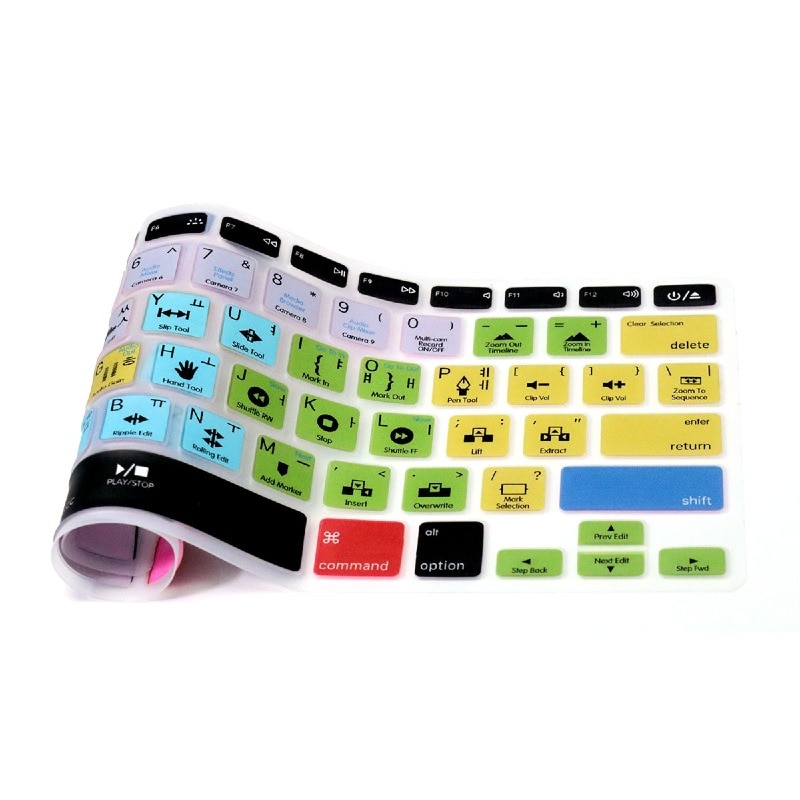Su Alteza Real Premiere Pro CC coreano Hotkey atajos de teclado de silicona cubierta de Protector, teclado piel para Mac aire Retina Pro 13 "15" A1502