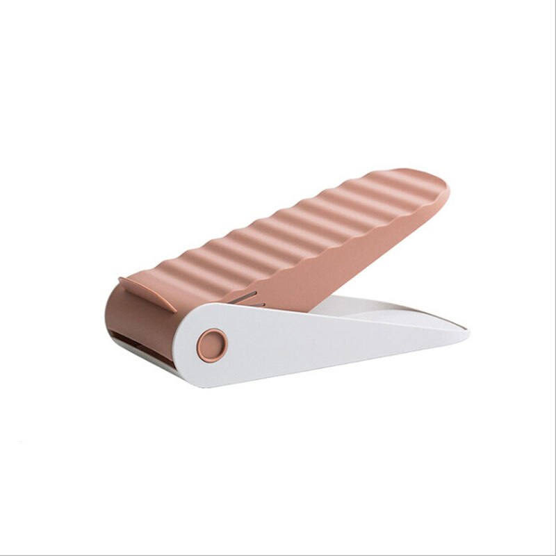 Praktische Schoen Rekken Organizer Schoeisel Ondersteuning Slot Ruimtebesparende Kast Closet Stand Gelaagde Opbergrek Schoenendoos: red