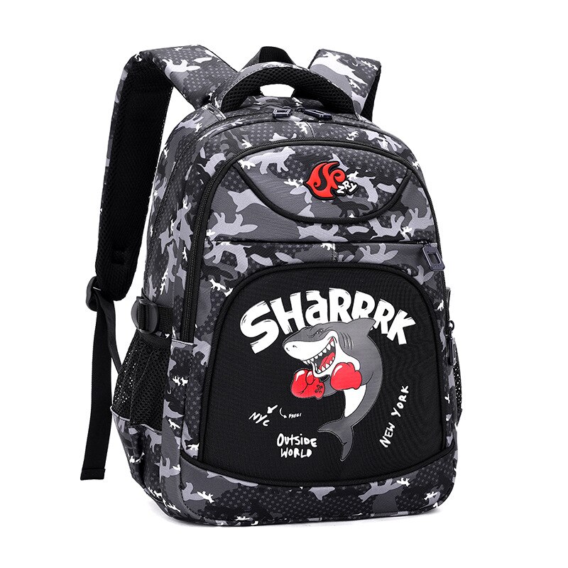 waterproof Children School Bags for Boys kids book bag Primary School Backpacks Orthopedic backpack schoolbag Mochila Infantil: grey