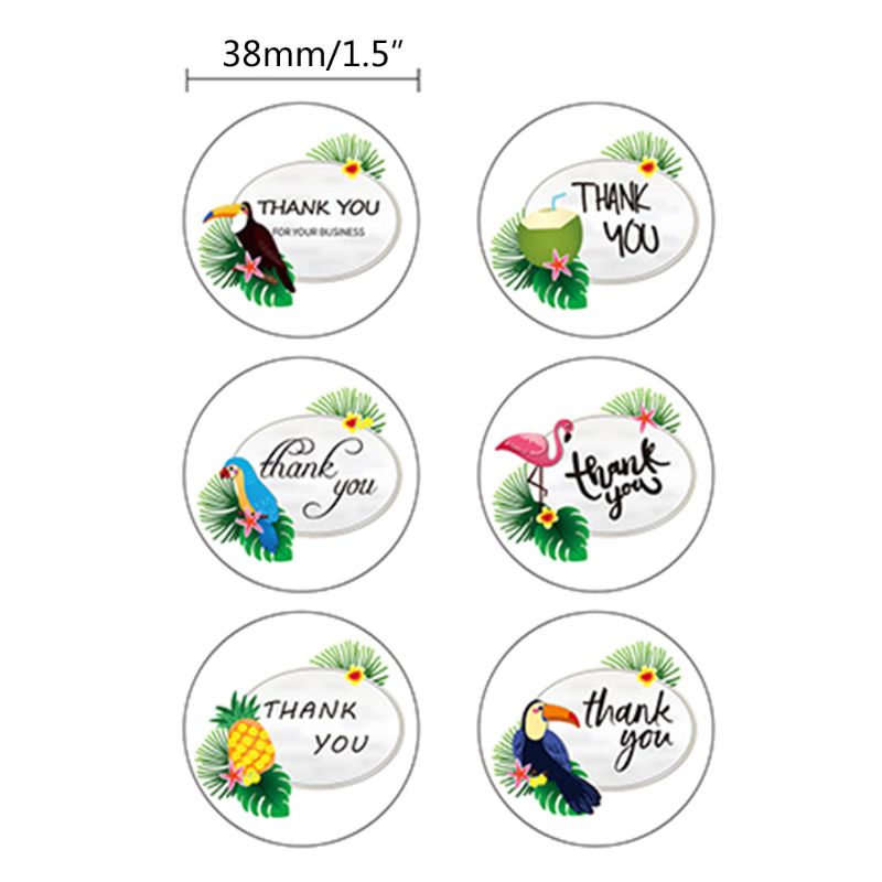 500 stuks vogel bedankstickers zegellabel voor huwelijkspakket briefpapier  m68e