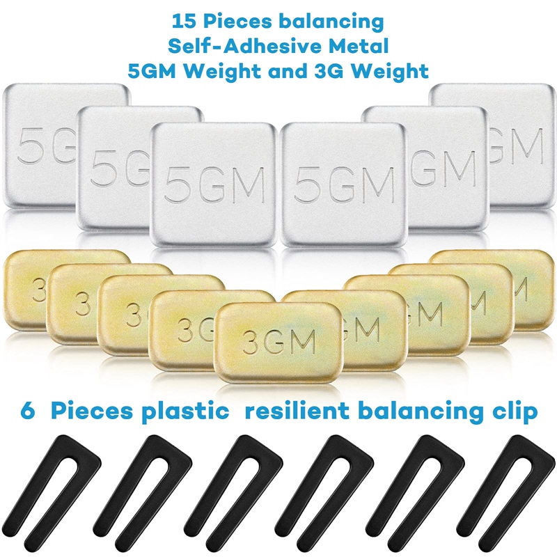 6 Conjuntos De Ventilador De Teto Kit De Balanceamento De Lâmina Kit De Balanceamento De Peso Do Ventilador Incluem Auto-Adesivo Metal 5G Peso E Peso 3G