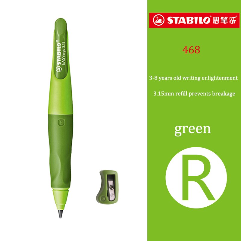 German Stabilo 468 children's correction holding pen automatic pencil 3.15mm primary school students writing constant activity p: green