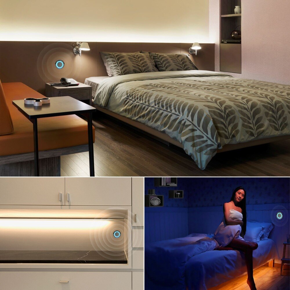 Touch Dimbare LED Strip licht lamp 12V Diode Tape Met Traploze Touch Sensor Dimmer DIY Closet Kast Nachtkastje Bed backlight