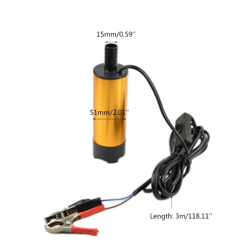 51mm DC 12V/24V Electric Submersible Pump Oil Water Pumping Extractor Suction C6UC