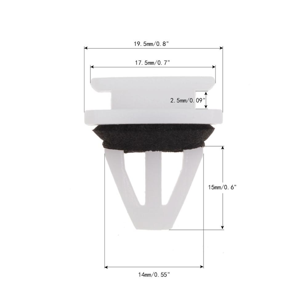 20pcs Car Rocker Cover Trim Clips Panel Sill Guard Moulding Side Skirt Nylon Retainer For Honda Civic CRV