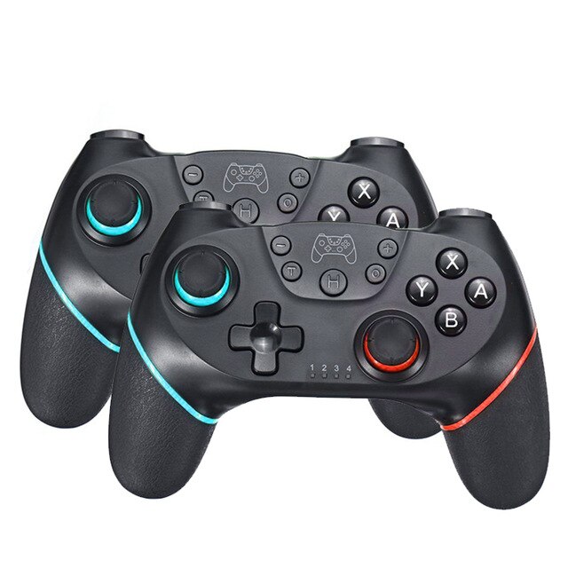 Per Nintendo Interruttore Pro Gamepad Interruttore di Controllo della Console di Gioco Senza Fili Gamepad joystick Controller con 6-Axis Maniglia: 2pcs black 2