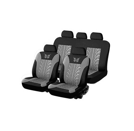 Funda de protección de coche para asiento de coche, de mariposa Universal para las cuatro estaciones, 9 Uds.: Gray 9pcs