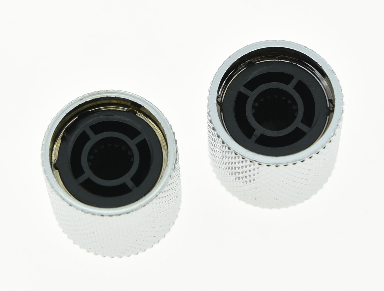 2x Chrome Guitar Bass Flat Top Barrel Knobs TL for Telecaster Guitar Knobs