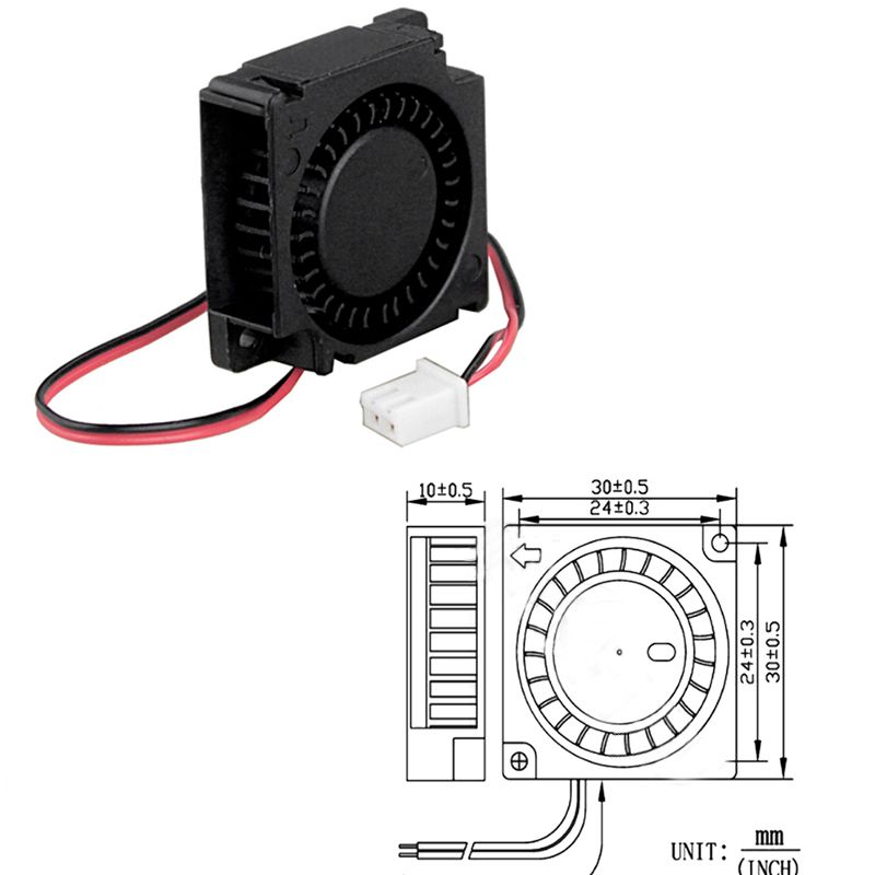 1 Pc 30 Mm 3D Printer Fan 5V12V 24V 3010 Blower Printer Cooling Accessoires Dc Turbo Ventilator Radial fans 30*30*10 Mm
