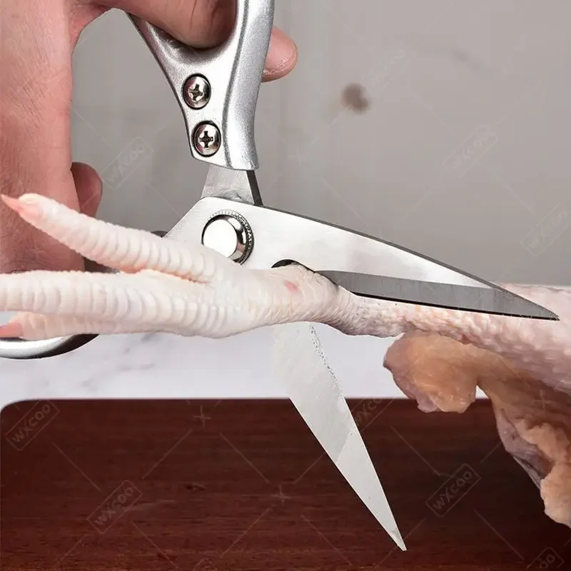 Tijeras de cocina para aves de corral, carnicero, cuchillo de carnicero, tijeras de cocina de acero inoxidable, tijeras para huesos de pollo, cortador afilado para verduras, pescado y pato