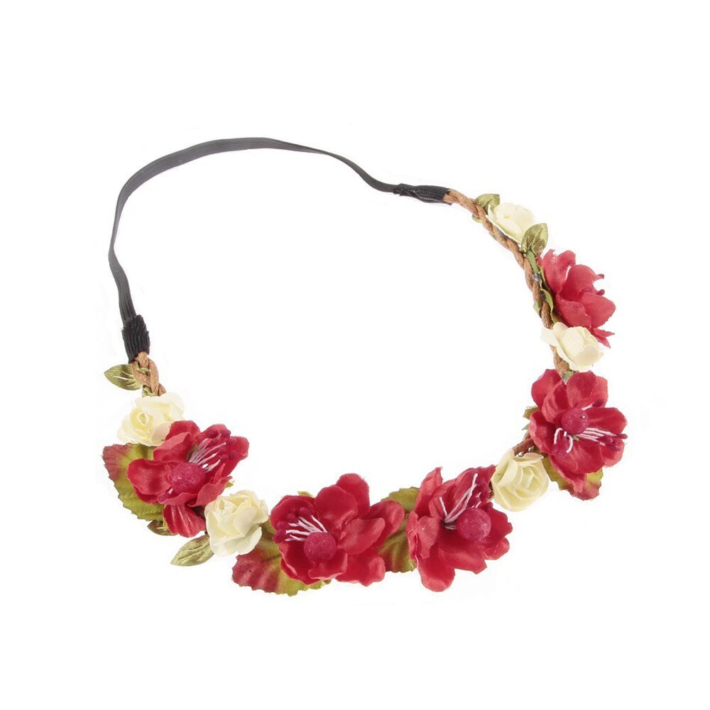 Leuke Peuter Pasgeboren Kids Baby Meisje Bloem Hoofdband Haarband Hoofddeksels Haaraccessoires Slingers: red