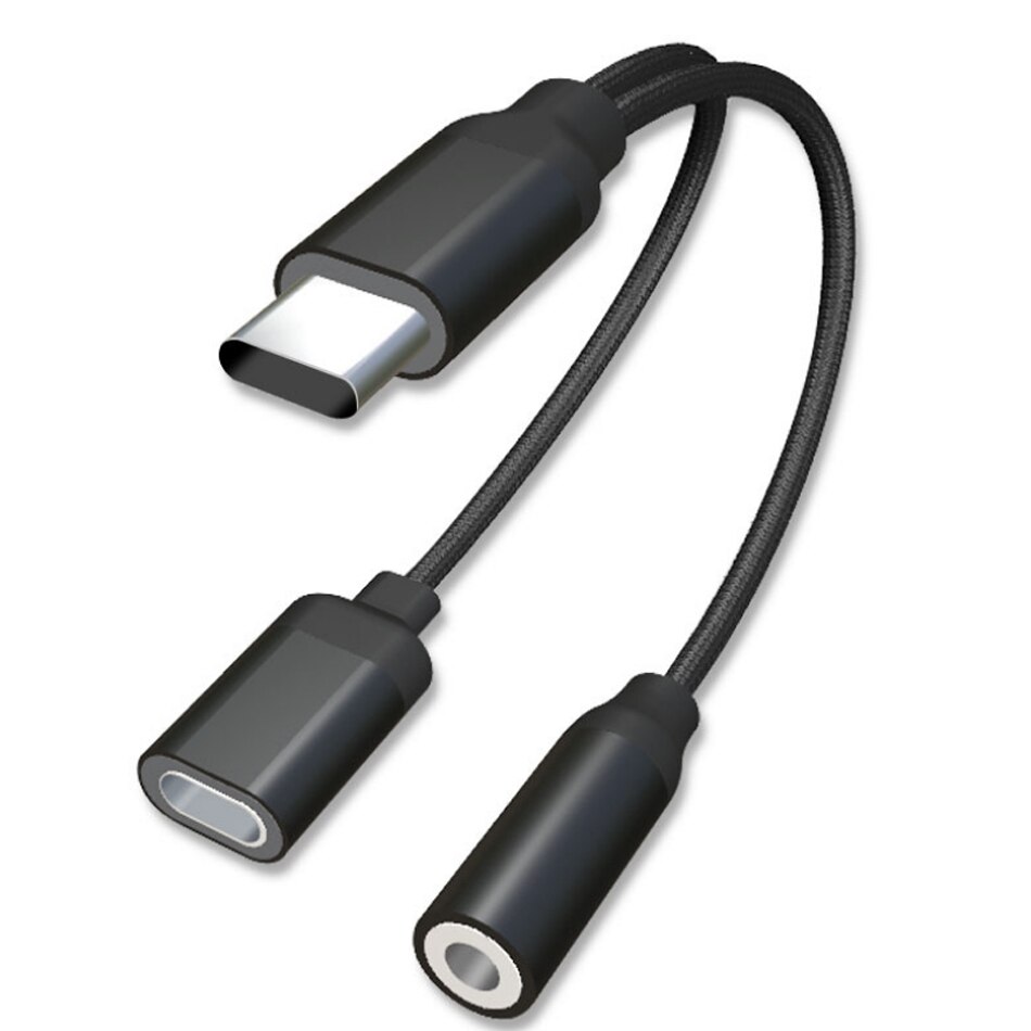 ¡! ACCEZZ-Adaptador de carga USB tipo C para auriculares, Conector de carga auxiliar para Huawei Mate 20 P40 20 Xiaomi Mi6 LG, 3,5mm