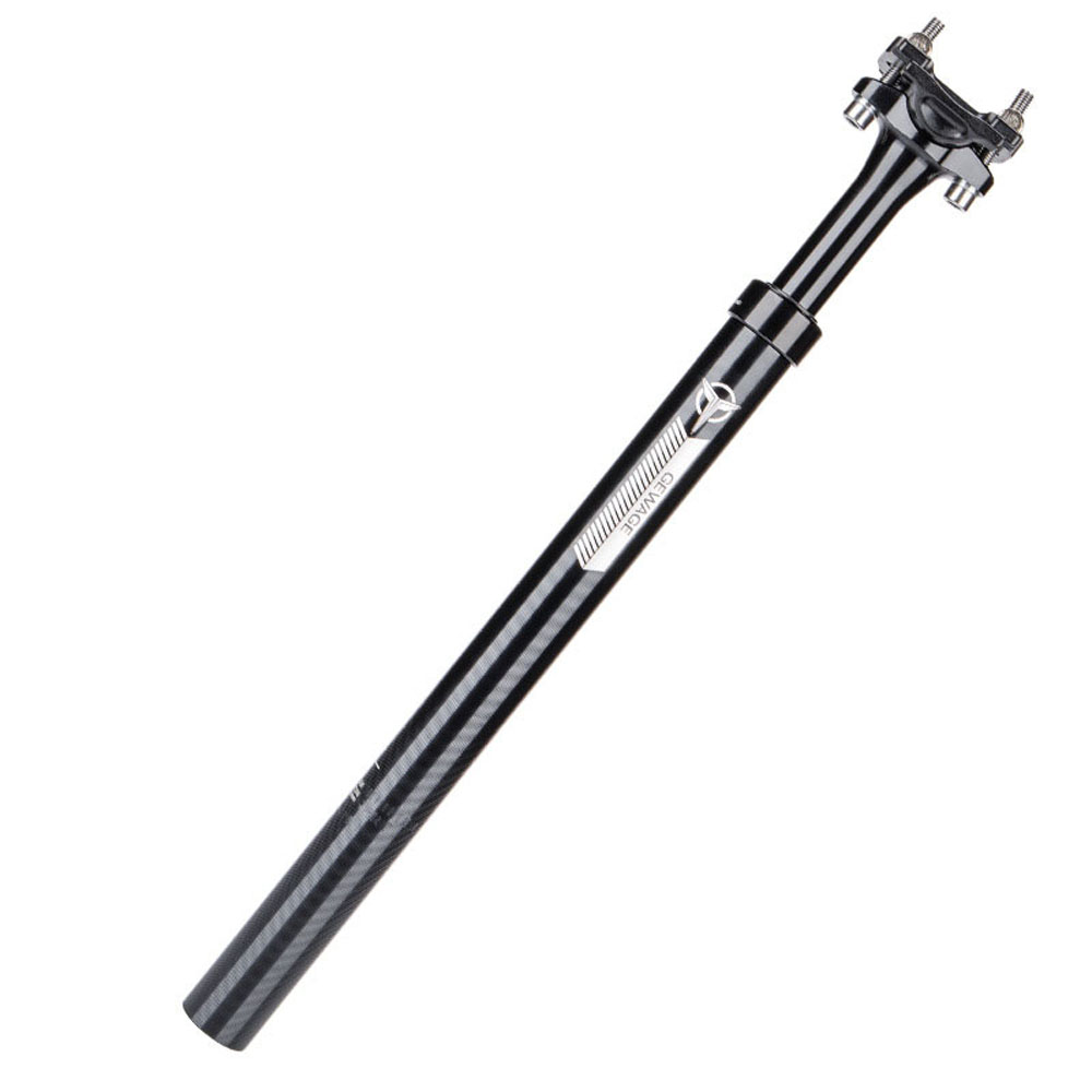 MTB Suspension Telescopic Seatpost Tube Aluminum Alloy Bicycle Shock Absorber Seat Pole 31.6x350mm /27.2x350mm Bike Seat Post: Black 27.2mm