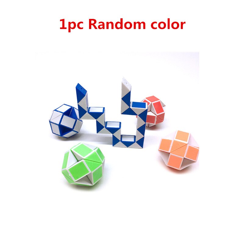 1pc Mini Schlange Geschwindigkeit Würfel Seltsame-bilden Magie Würfel Puzzle Herrscher Twist Pädagogisches Lustiges Spielzeug Für freundlicher Freies: zufällig Farbe