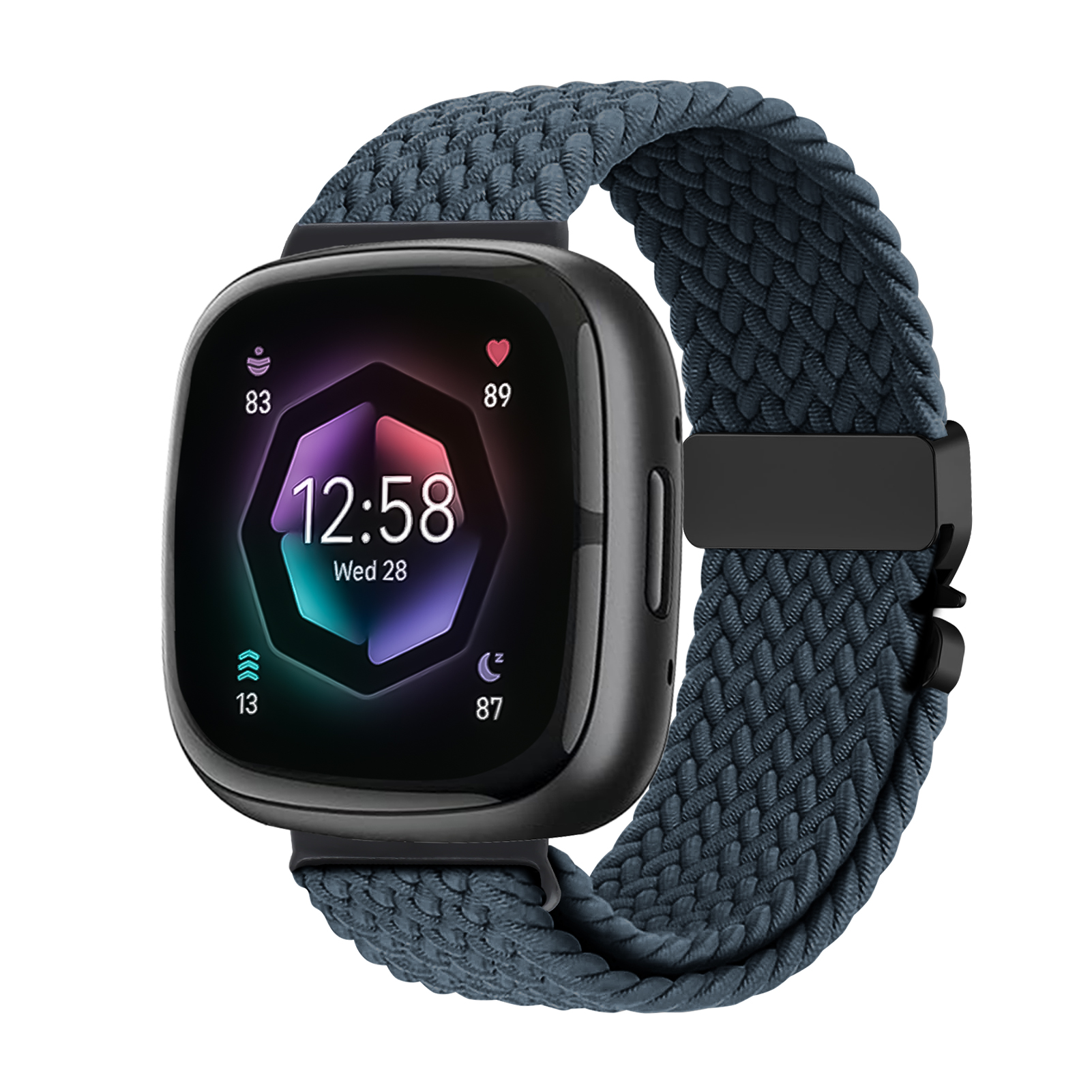 Parachute Braided Strap for Fitbit Versa 4 3 Sense 2 band Accessories replacment nylon correa Bracelet for Fitbit Versa 4 Strap: Brown / 12mm