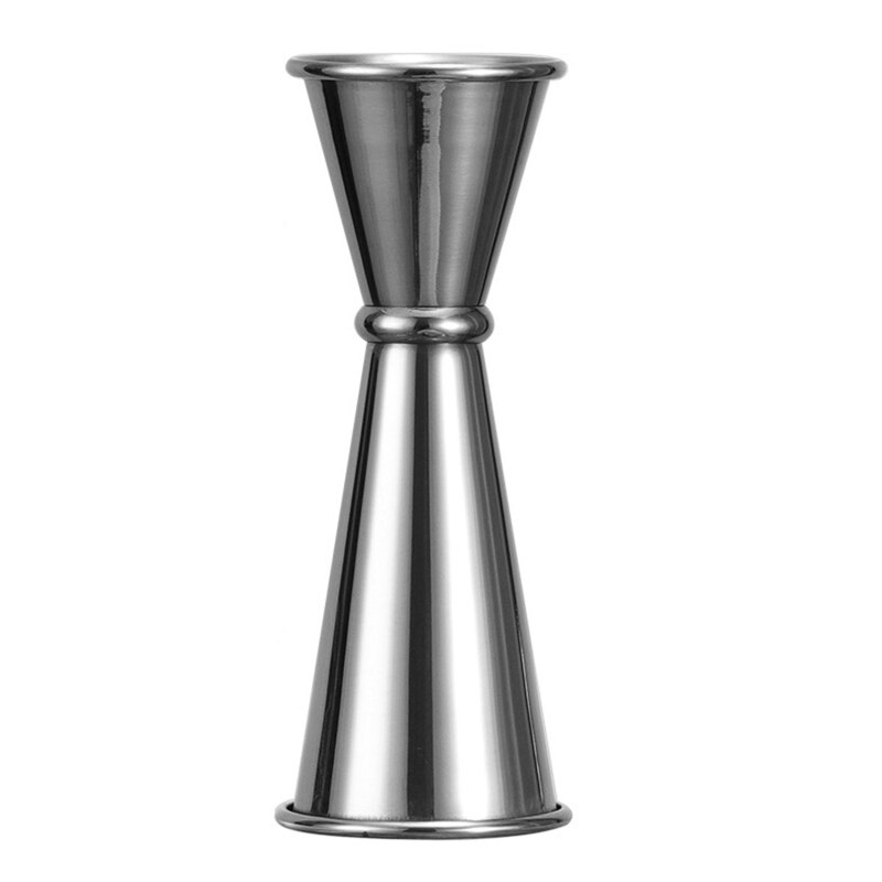 Cocktail Scale Cup Ounce Cup Bar Accessories Stainless Steel Kitchen Double Head Measuring Cup Bartending Measure Jigger For Bar: Silver 30 60ml