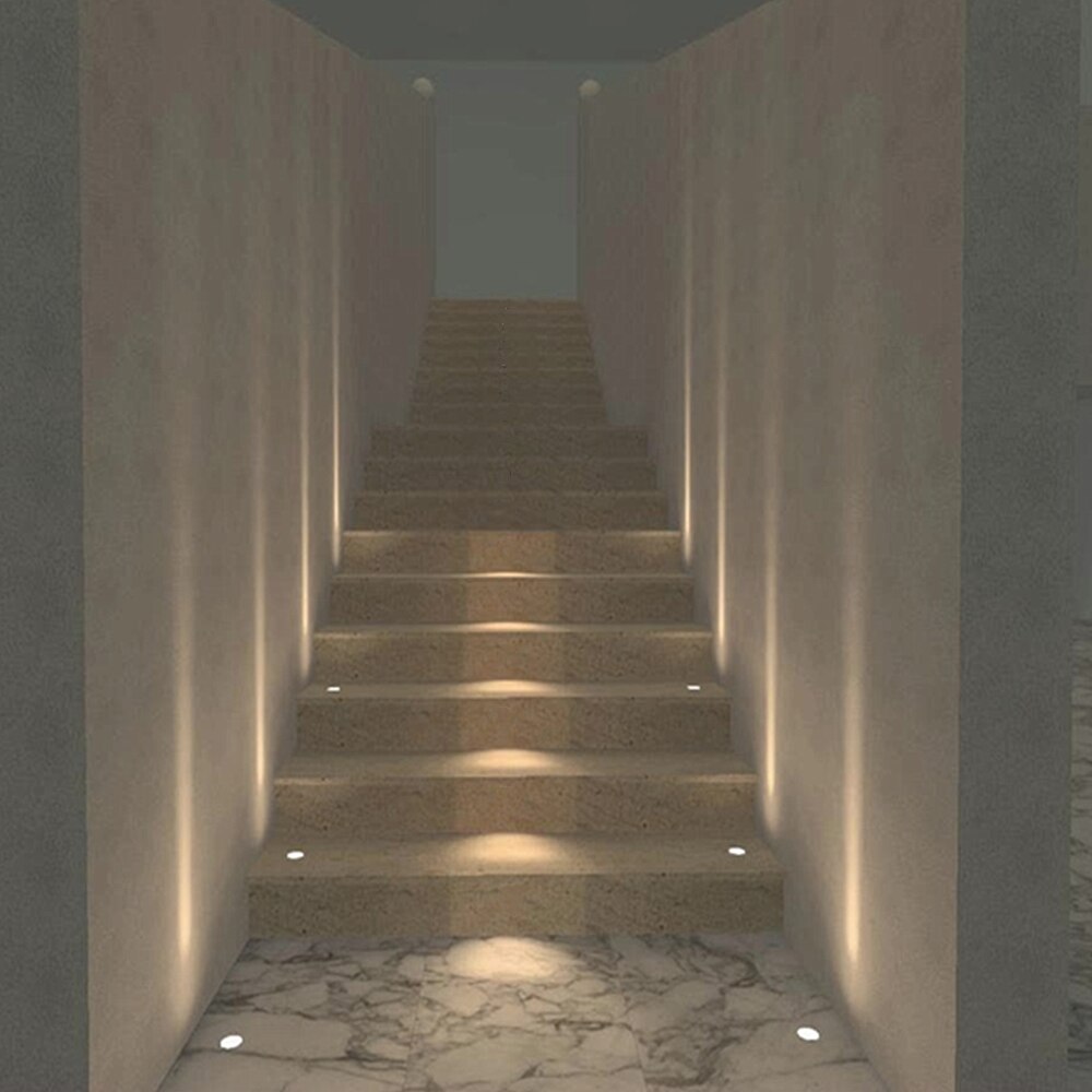 Luz LED enterrada para exteriores, iluminación de líneas de camino de jardín, cuadrada, cubierta, IP67, DC12V, 24V, 1W