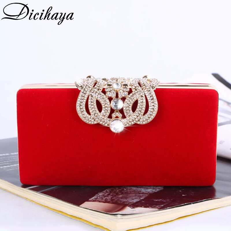 Dicihaya clutch avondtassen kroon strass avondtas portemonnee schoudertas voor bruiloft diamanten dames portemonnee mini avondtassen