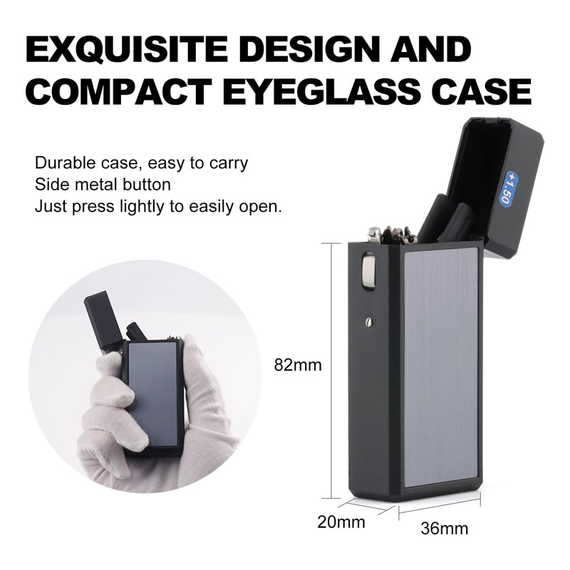 Duurzame ultradunne en lichtgewicht opvouwbare leesbril voor heren en dames, blauw licht blokkerende compacte opvouwbare computerlezers,