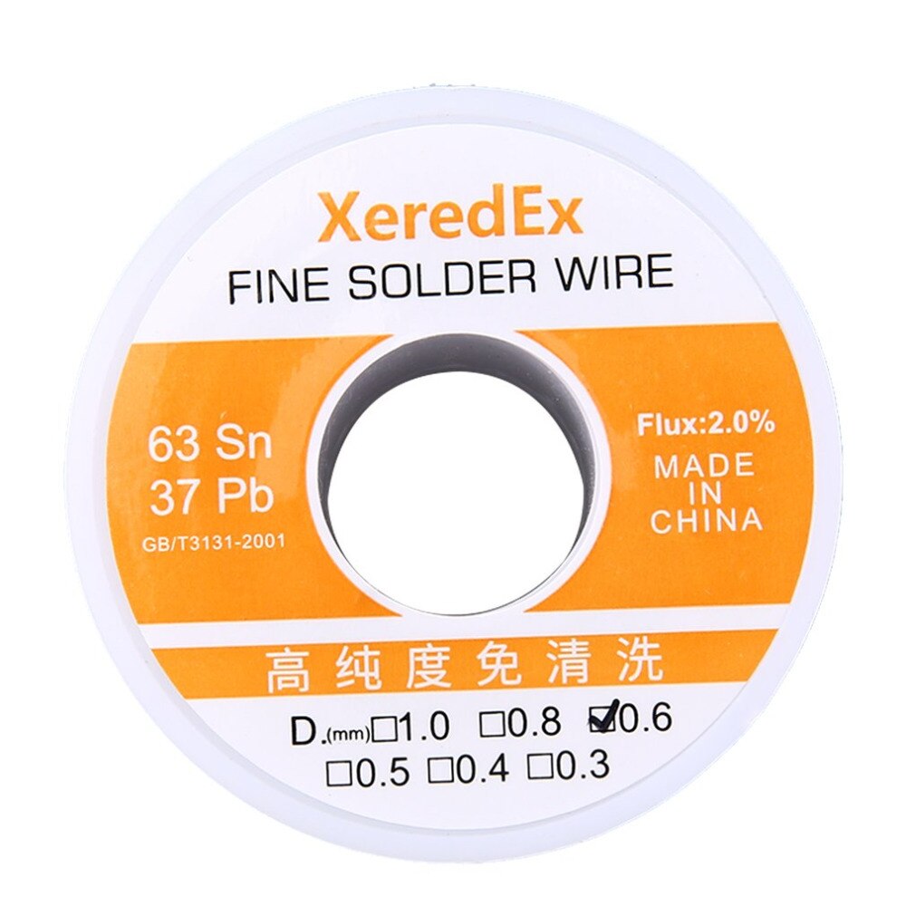 Soldeer Lassen Solderen 0.6Mm 2% Flux Tin Lood Rosin Roll Core Zilver Reparatie Tool Reel Melt Kit 63% sn