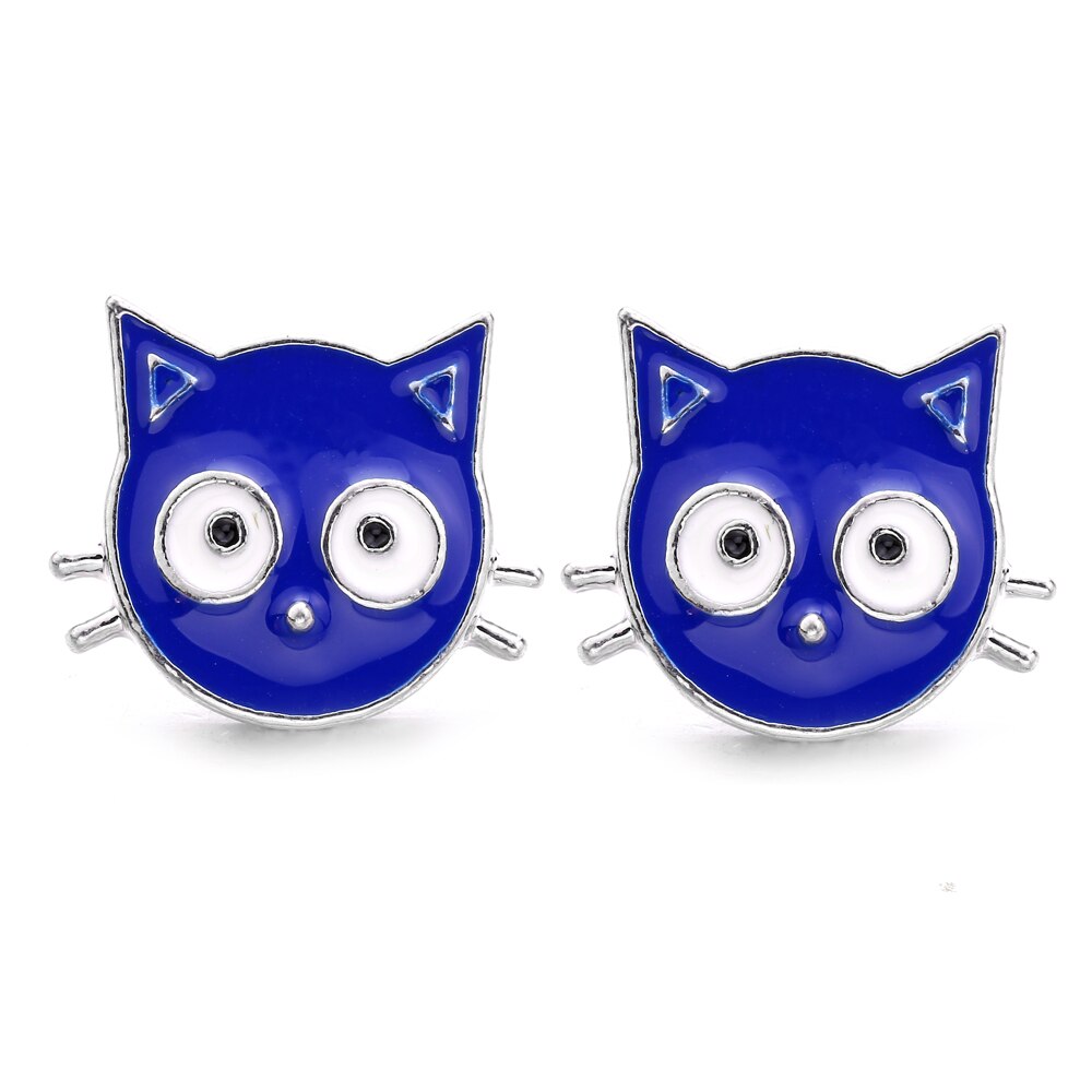 cat Mini Buttons Charms 12mm Metal Snap Button for snap jewelry XH6015: C
