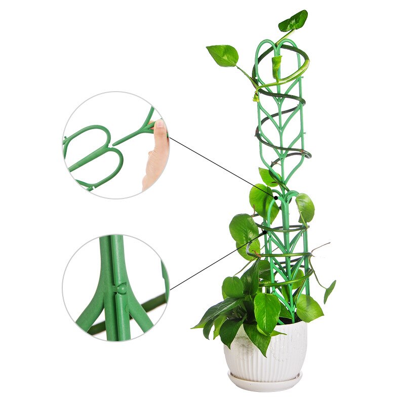 Diy plast plantestøtteramme pottebrakett hylle klatreblomst fast plantevekstretning for hageranker feste