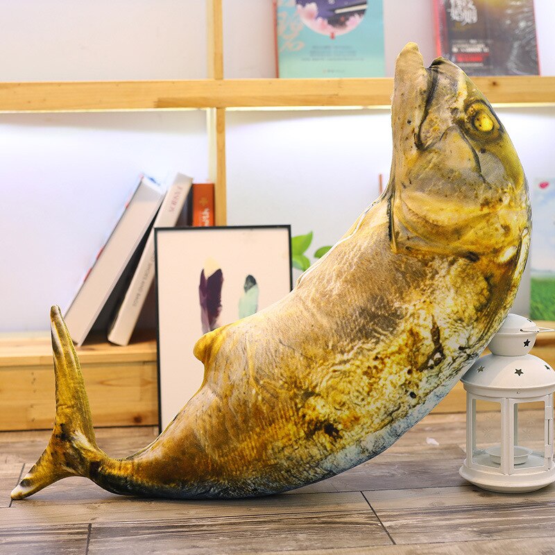 Nourriture oreiller nourriture coussin Simulation physique oreiller poulet jambes ailes de poulet grillé poisson coussin en peluche jouet poupée: Grilled mackerel 70c