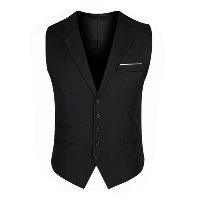 Sort klassisk patchwork rayon krave herre jakkesæt vest til mænd business tøj knap åben slank grå vest
