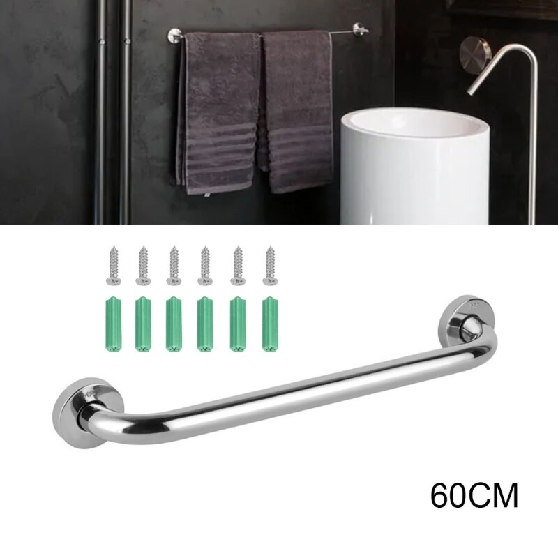 Shower Handles for Handicap Heavy Duty Grab Bar Shower Aids Bathroom Balanced Bar Safety Stainless Steel Handrail